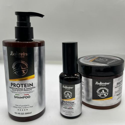 Pack Soin Cheveux Protéine – Shampoing 300ml + Masque 250ml + Sérum 50ml