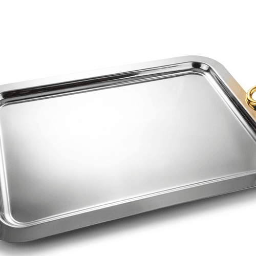 Plateau En Inox 18 Crt Avec Anses Luxe Et Raffiné