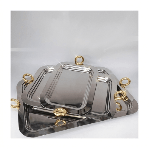 Plateau En Inox 18 Crt Avec Anses Luxe Et Raffiné