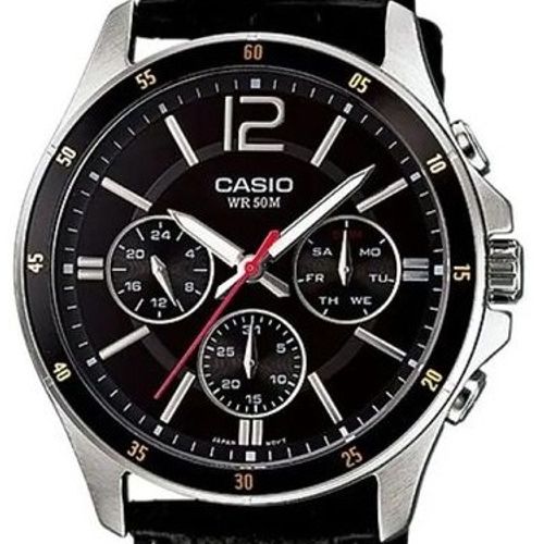 Montre Homme 6 Aiguilles - bracelet Cuir 