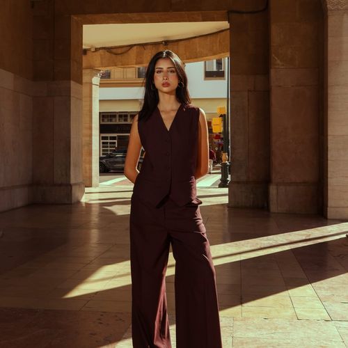 Pantalon Maissa Burgundy