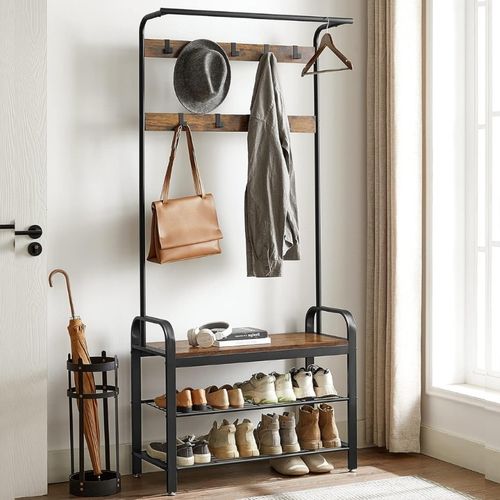 Porte-manteau Avec Banc À Chaussures Pour Entrée