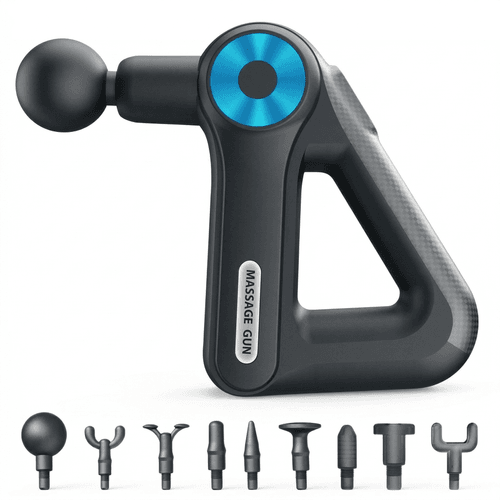 Pistolet De Massage Musculaire – 9 Têtes Interchangeables -couleur aleatoire