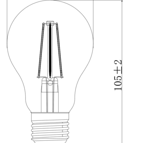 Pack de 10 Ampoule LED A60 4-40w E27 -F-LIC 320LM Amber 2200K