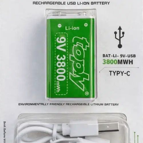 Batterie 9v Lithium-ion Rechargeable Usb 9v 