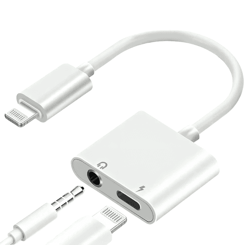 Adaptateur 2 En 1 Iphone – Lightning Vers Prise Jack 3.5mm + Chargeur Simultané