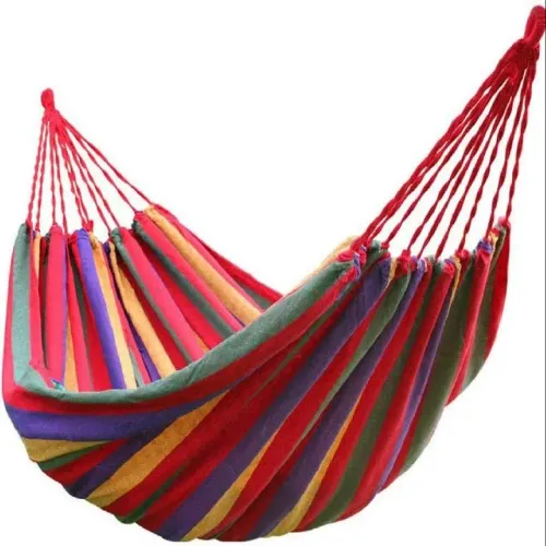 Hamac Pour Camping Pique Nique Lit Suspendu Confortable ( Couleur Aléatoire)