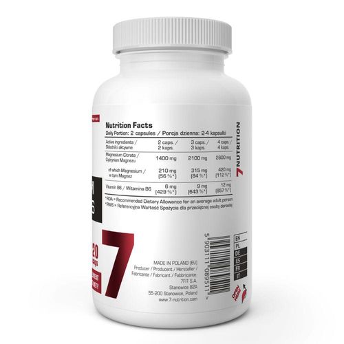 Magnésium Citrate + B6 - Énergie & Anti-fatigue - Réduction Stress