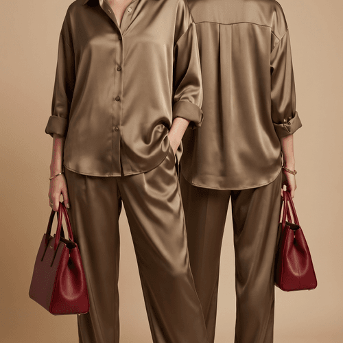 Ensemble Satin Élégant Effet Soie