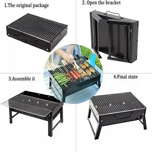 Portable BBQ Rectangular Charcoal Barbecue 