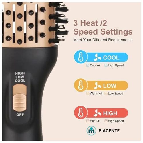 Brosse Sécheuse 3d Pro Gold 2000w À La Kératine - Modèle Godx01 - Couleur Aléatoire