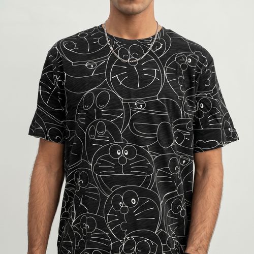 T-shirt À Motifs Manga Style Dessin "doraemon"