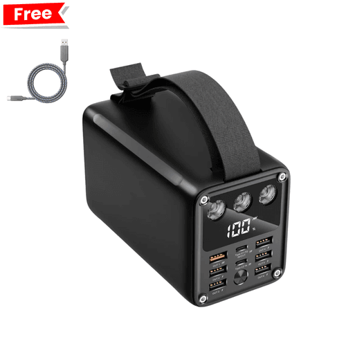 Pack Power Bank Konfulon A28q 60 000mah – Charge Rapide 22.5w Noir + Cable Recci Rtc-n22c Usb Vers Usb-c