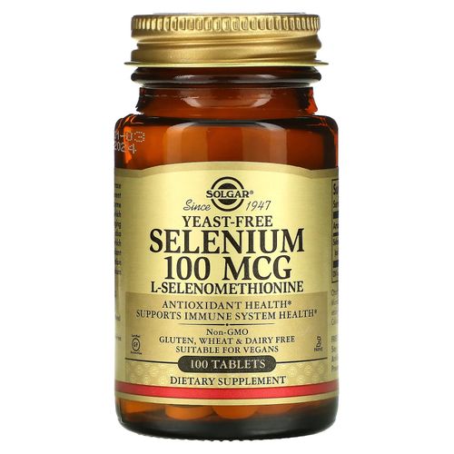 Sélénium, Sans Levure, 100 Mcg, 100 Comprimes