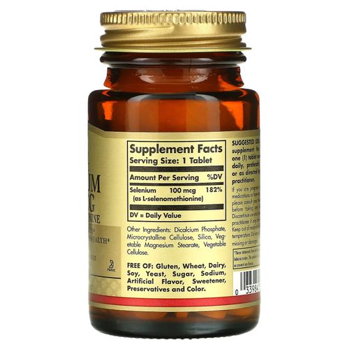 Sélénium, Sans Levure, 100 Mcg, 100 Comprimes