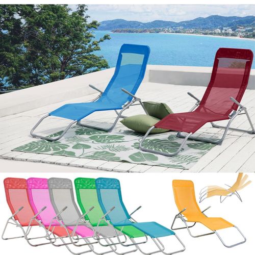 Chaises Longues Pliables Détente Extérieure - Couleur Aléatoire