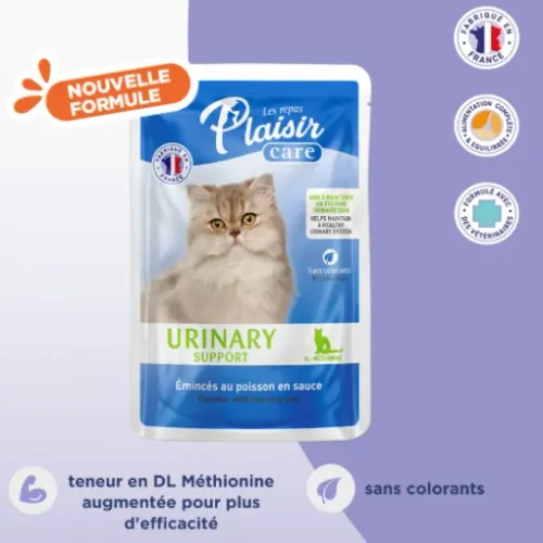 Plaisir Urinary Support Émincés Au Poisson En Sauce Pour Chat Adulte &amp; Stérilisé 85g