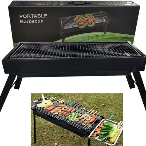 Barbecue Charbon De Table En Acier Bbq Grill Pliable Portable Pour Camping Et Pique-nique