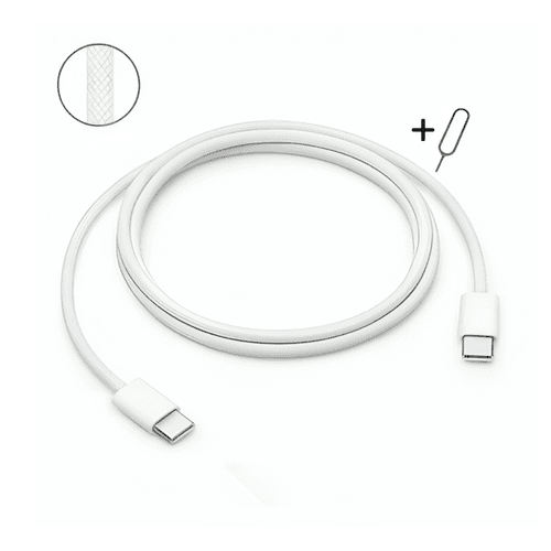 Câble Usb-c Vers Usb-c Iphone 16 – Charge Rapide 60w + Outil Éjecteur Sim – Haute Qualité