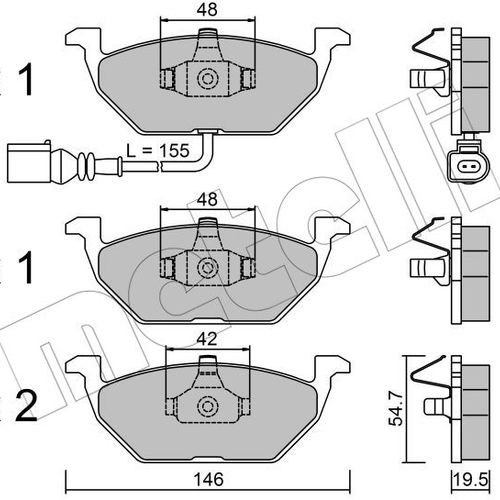 Kit De Plaquettes De F Rein : Metteli Fri.tech : Audi -skoda -