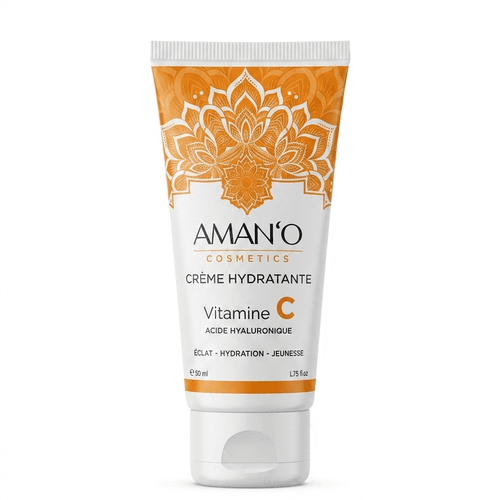 Crème Hydratante Visage Vitamine C & Acide Hyaluronique – Éclat & Hydratation Intense