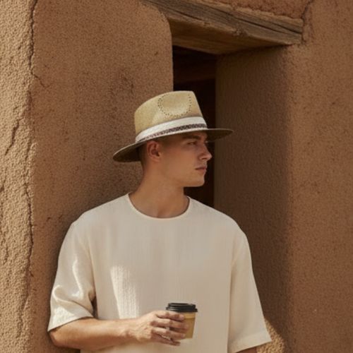 Hand-painted Hat - Casa Brown