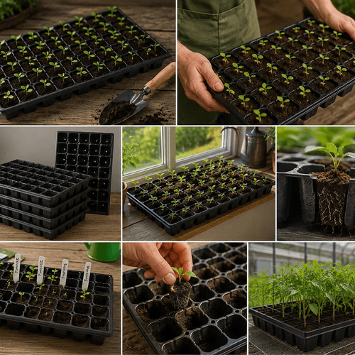Pot Semis, Amitas 10 Pcs Plateau De Semis En Ps Pot De Plantation