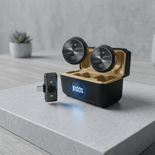 Micro Sans Fil Double Emetteur Type-c – Enregistrement HD pour Interviews & Streaming