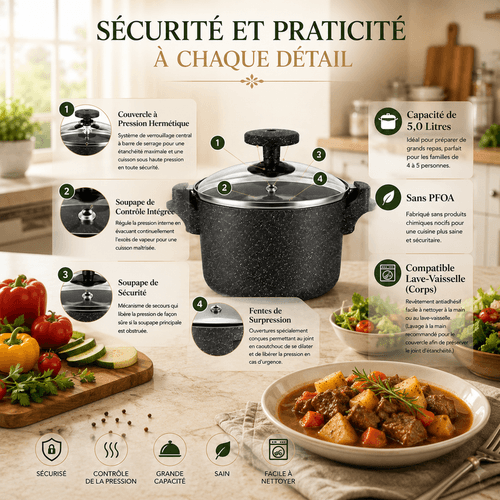 Cocotte-minute Professionnelle Armoni 5l - Couleur Aléatoire