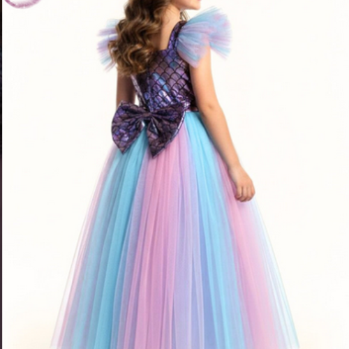 Princess Mermaid Multicolor Dress
