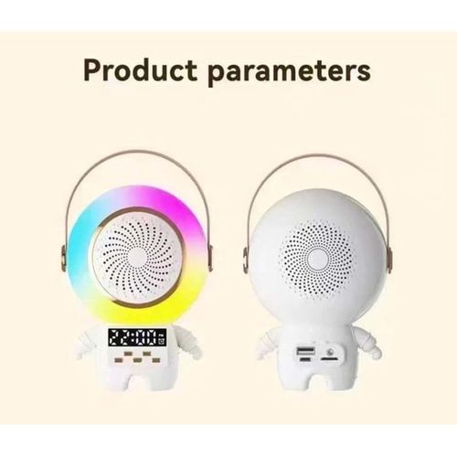 Haut-parleur Karaoké Bluetooth Avec Double Micro Et Lumières Led