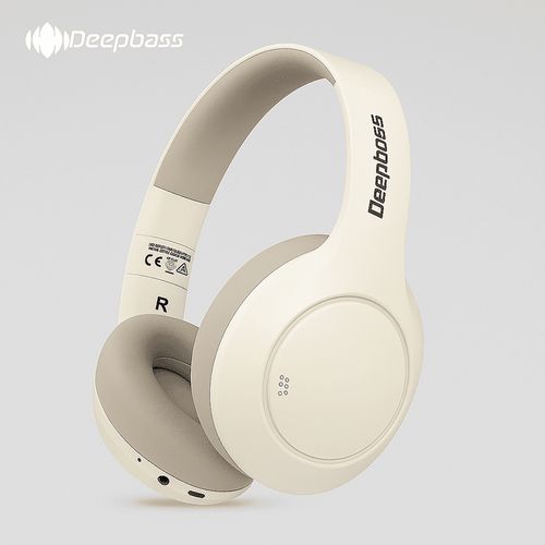 Casque Bluetooth Deepbass R21 Beige Original + Câble Auxiliaire Gratuit