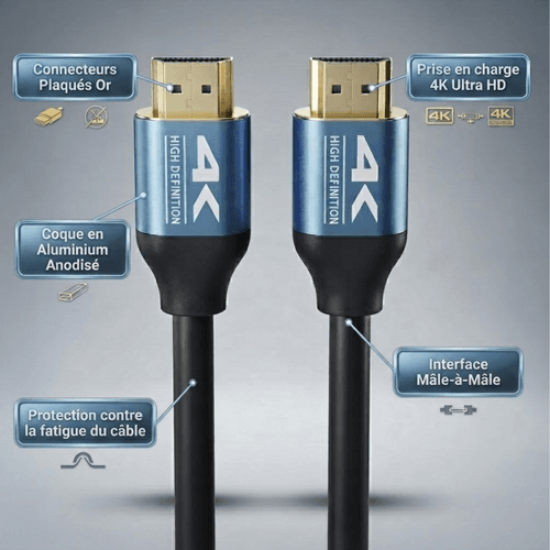 Câble Hdmi 4k – 3 Mètres