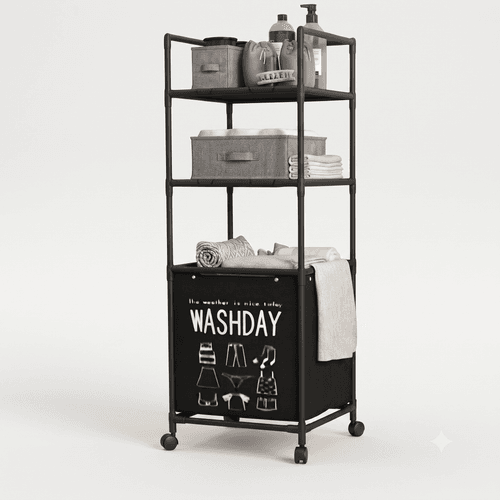 Chariot De Rangement À Roulettes – 42 × 31 × 131 Cm – Couleur Aleatoire