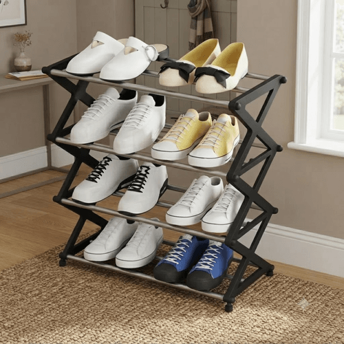 Etagère De Rangement En Forme De X Pour Chaussures - Couleur Aleatoire