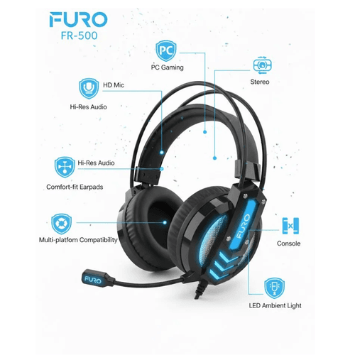 Casque Gaming Furo Fr-500 – Led Rgb – Multi-plateforme
