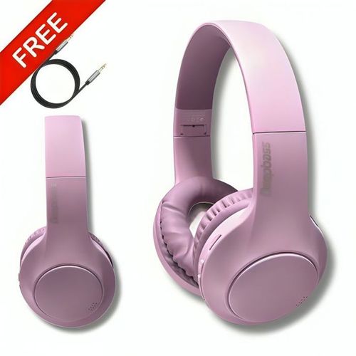 Casque Bluetooth R21 Mauve Original + Câble Auxiliaire Gratuit