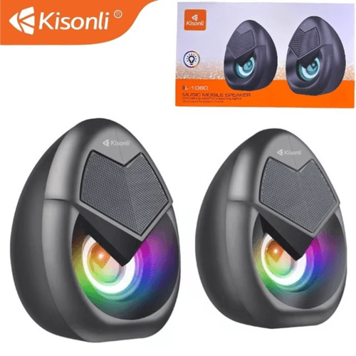 Mini Haut-parleur 2.0 – Kisonli – L-1060 – Portable – Rgb – Aux/usb