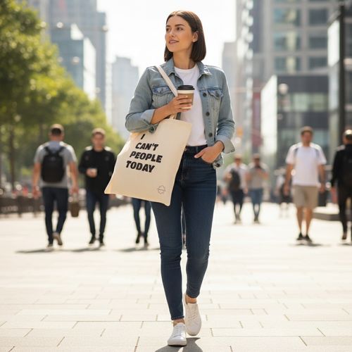 Tote Bag En Coton – I Can’t People Today – Wanderbag