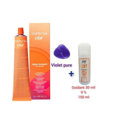 Crème Colorante Professionnelle / Couleur Violet Pure + Oxidant 30 Vol