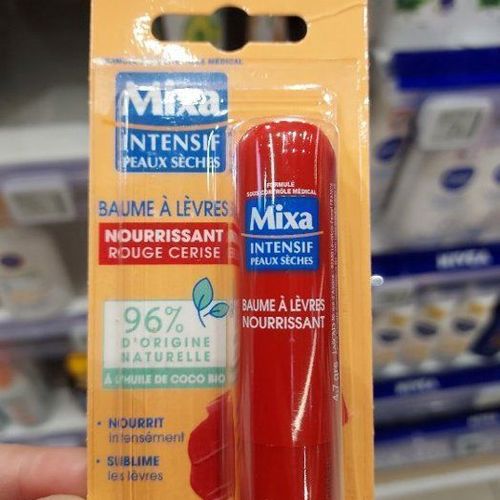 Baume À Lèvres - Mixa - Naturel Rouge Cerise - 4.7g - Nourrissant - Hydratant - 100% Végétal