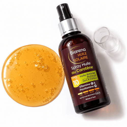 Huile Bronzante Waterproof Au Carotène Vitamine E Provitamine B5