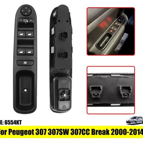 Interrupteur Commande Lève-vitre Électrique 6554kt 6554qc Pour Peugeot 207 Et 307