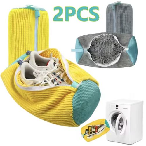 Lot De 2 Sacs De Lavage Pour Chaussures En Chenille – Filet De Protection Pour Machine À Laver