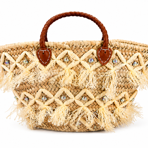 Sac De Plage Bohème En Paille Tressée – Style Élégant Et Tendance