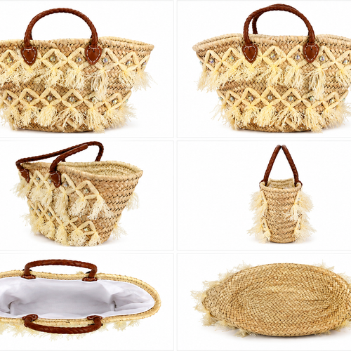 Sac De Plage Bohème En Paille Tressée – Style Élégant Et Tendance