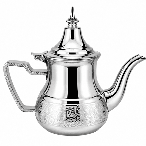 Théière Marocaine En Inox Argentée