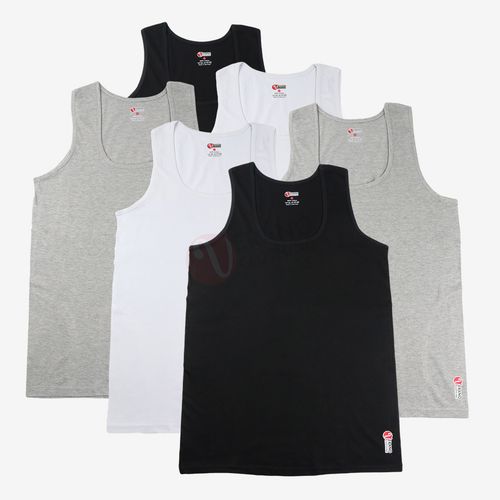 Lot De 6 Débardeurs 100% Coton Multicolore 