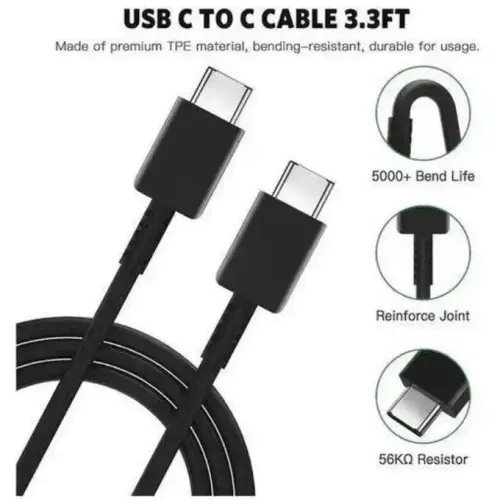Chargeur Secteur Ultra Rapide 45w – Adaptateur Usb-c Avec Câble Usb-c Vers Usb-c