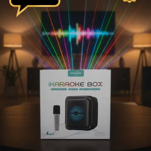 Haut-parleur Bluetooth Karaoké Portable Avec 1 Microphone Sans Fil, Son Amplifié, 12 Effets Lumineux
